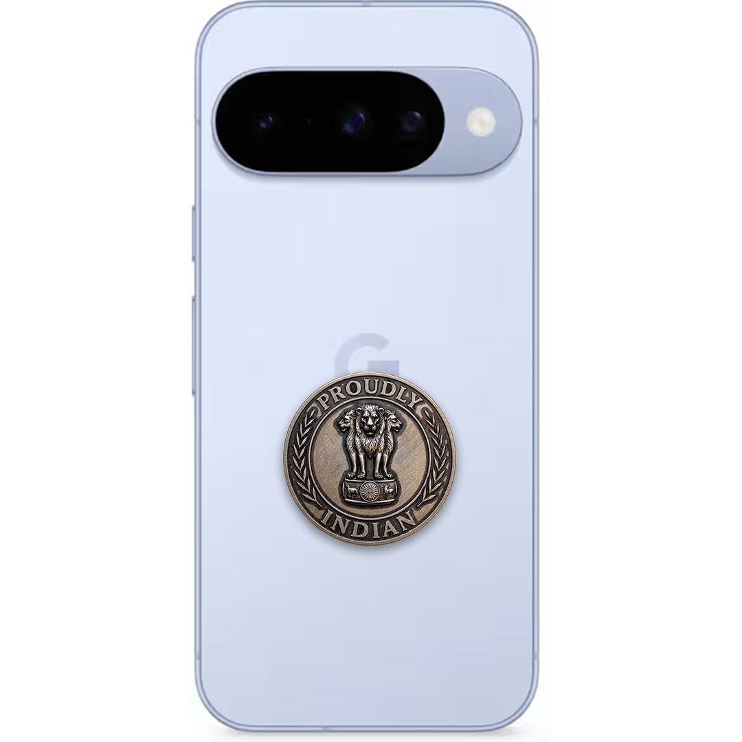 Google Pixel 10 5G Compatible Satyamev Jayate 3D Metal Emblem Sticker