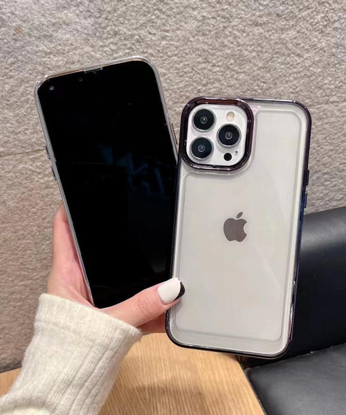 iPhone 14/15 Pro Electroplate Shockproof Transparent TPU Luxury Fashion Clear iPhone Case
