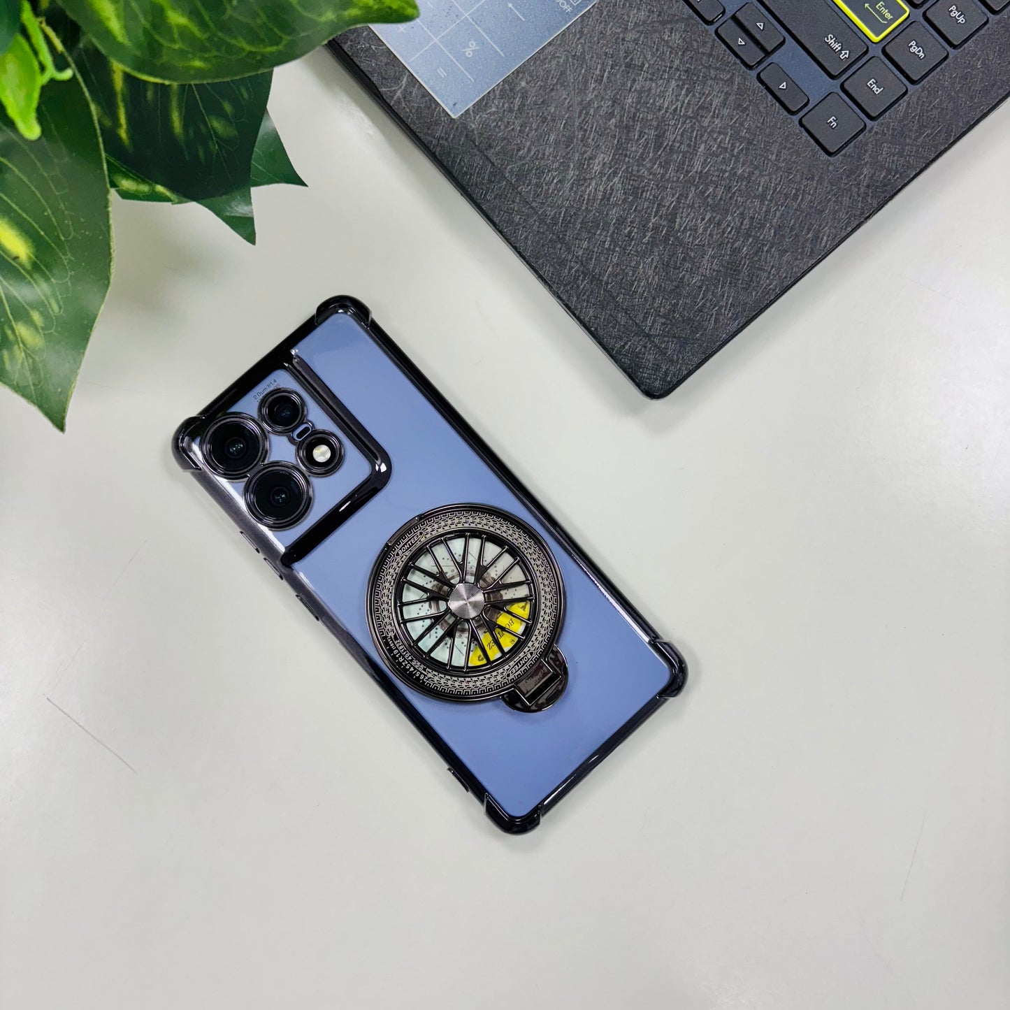 Motorola Edge 50 Pro 5G Premium Stress Buster Wheel Rotating Shockproof Airbags Case