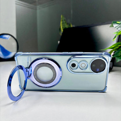 Vivo V40 Pro 5G Original Luxury Magnifier Ring Stand Shockproof Airbags Corner Case