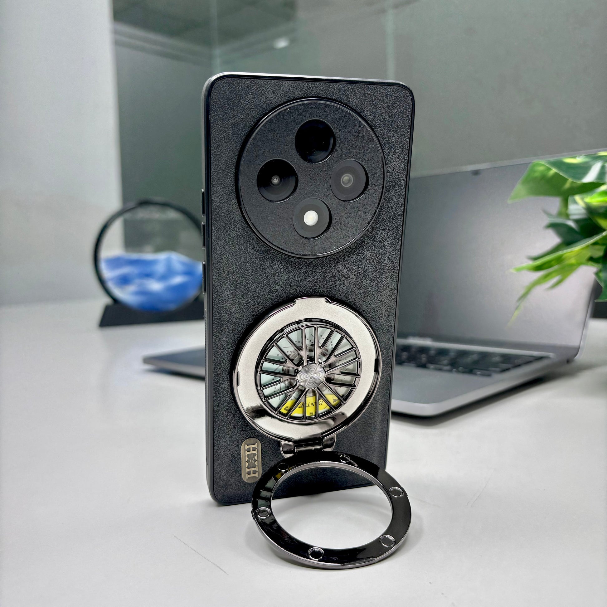 Oppo F27 Pro 5G with a  stand