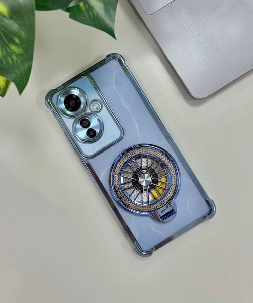 Oppo F25 Pro 5G Premium Stress Buster Wheel Rotating Shockproof Airbags Case