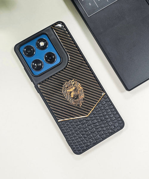 Motorola Edge 60 Fusion 5G Luxury Lion Pattern Leather And Liquid Silicone Case