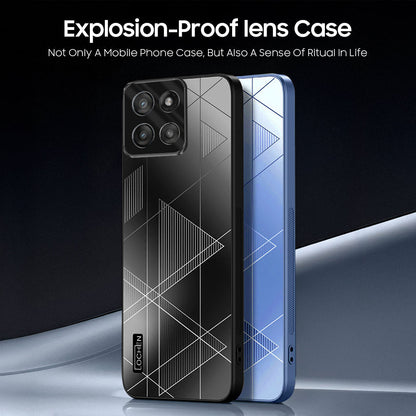 Motorola Edge 60 5G Fusion Triangle Pattern Matte Back Shockproof Case