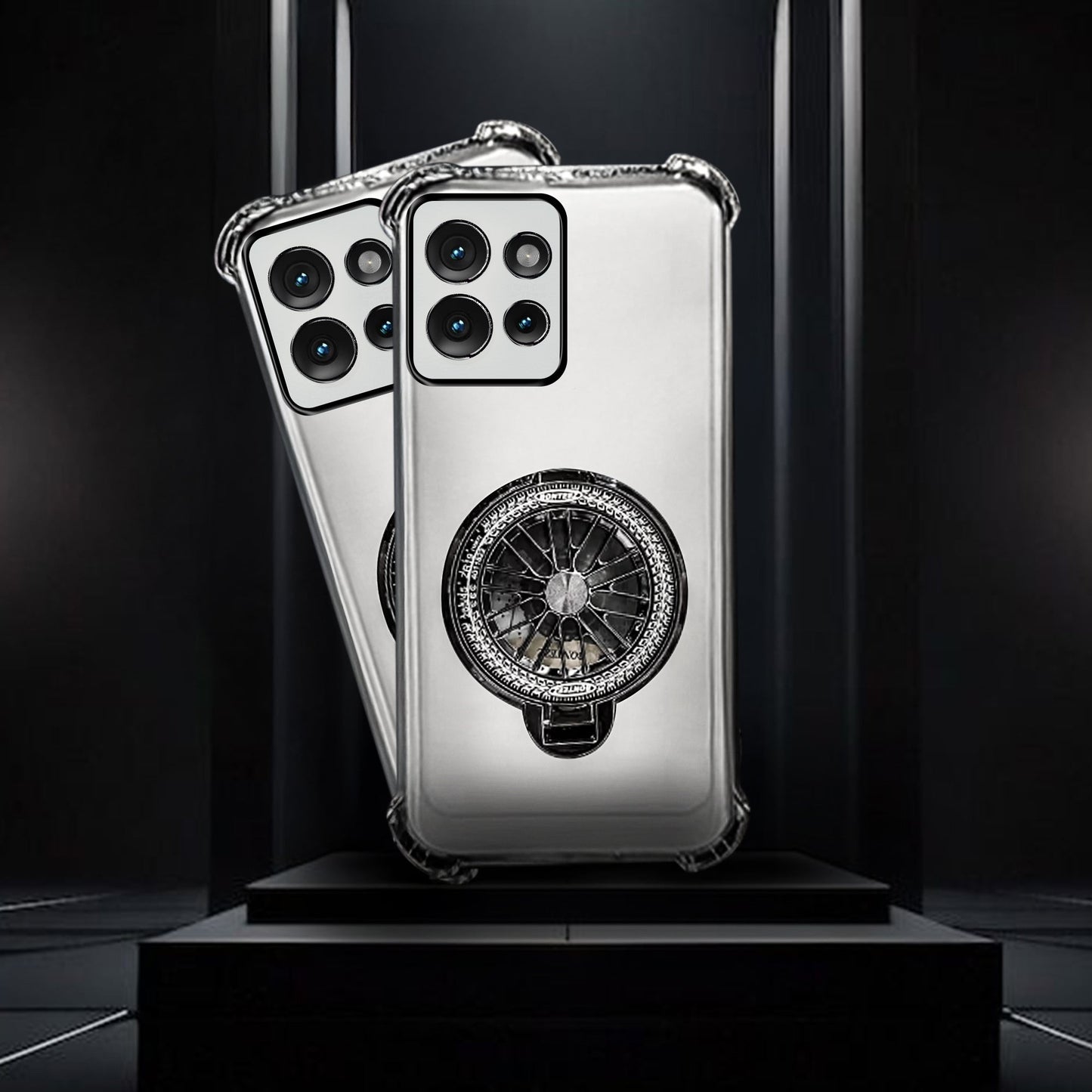 Motorola Edge 50 Neo 5G Premium Stress Buster Wheel Rotating Shockproof Airbags Case