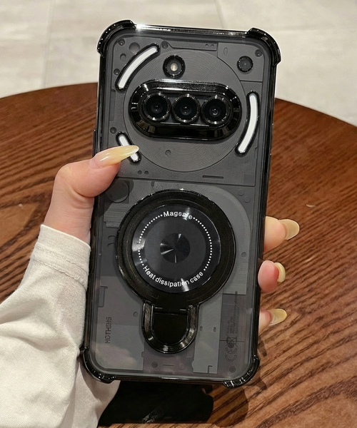 Nothing Phone 3a 5G Luxury Four Corner Invincible Bracket Ring Stand Case