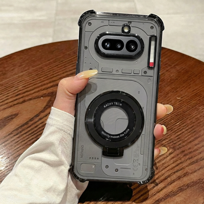 Nothing Phone 4a 5G Original Luxury Magnifier Ring Stand Shockproof Airbags Corner Case