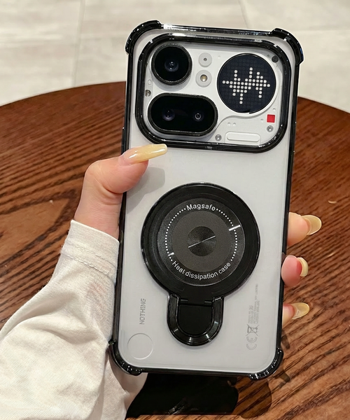 Nothing Phone 4a Pro 5G Luxury Four Corner Invincible Bracket Ring Stand Case