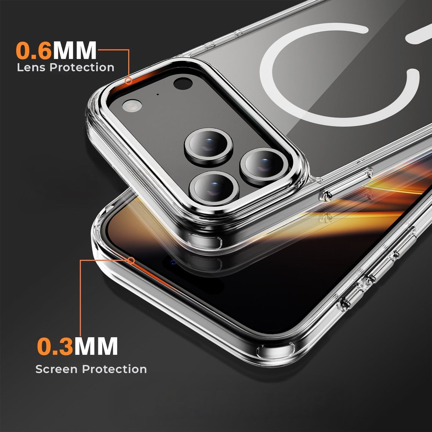 iPhone 17 Pro & 17 Pro Max Electroplating Hybrid Shockproof Bumper Magsafe Case