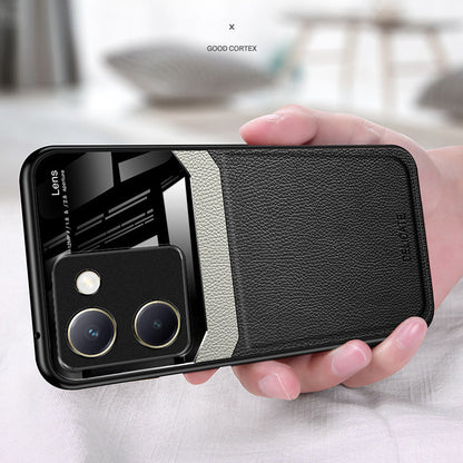 Vivo Y200 Pro 5G Premium Leather Lens Protective Case