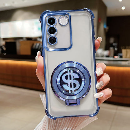 Vivo V27/V27 Pro 5G Four Corner Airbags 100% Original Astro Money Magnet Rotating Dollar Case