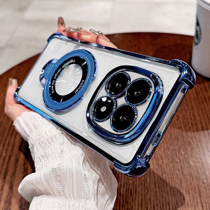 OPPO F29 5G Original Luxury Magnifier Ring Stand Shockproof Airbags Corner Case