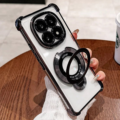 OPPO F29 5G Original Luxury Magnifier Ring Stand Shockproof Airbags Corner Case