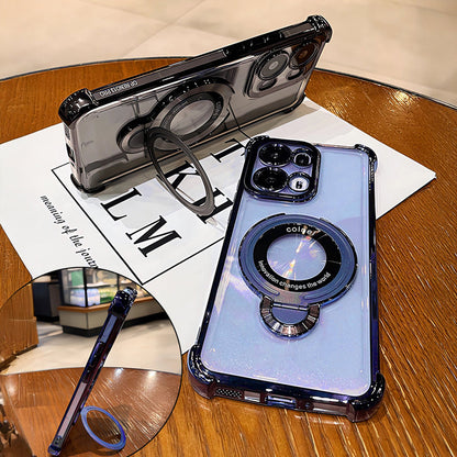 Oppo Reno13 5G Original Luxury Magnifier Ring Stand Shockproof Airbags Corner Case