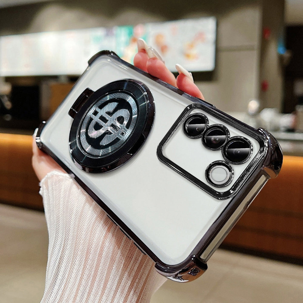 Vivo V27/V27 Pro 5G Four Corner Airbags 100% Original Astro Money Magnet Rotating Dollar Case