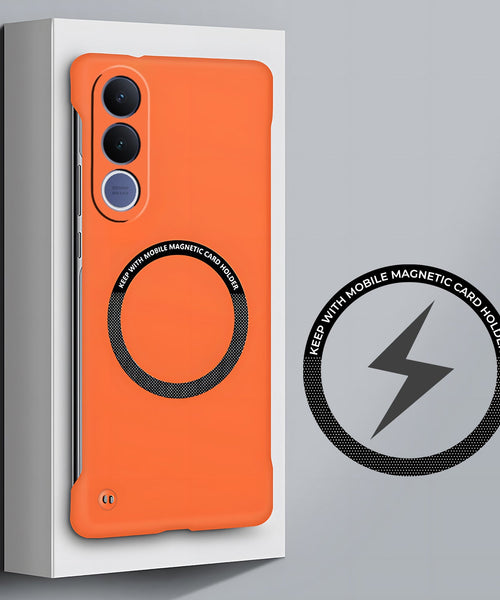 Vivo V70FE 5G Frameless Magnetic Wireless Charging Case — Ultra-Slim Clear MagSafe Compatible Cover