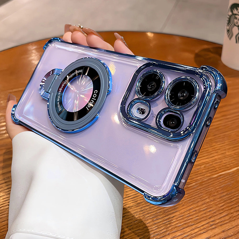 Oppo Reno13 5G Original Luxury Magnifier Ring Stand Shockproof Airbags Corner Case