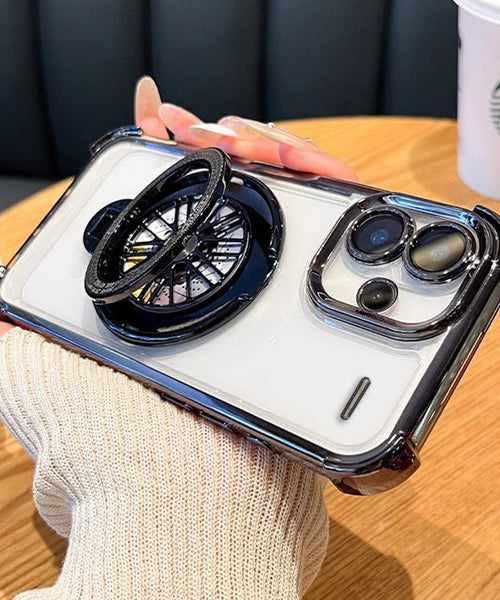 Redmi Note 13 Pro+ 5G Premium Stress Buster Wheel Rotating Shockproof Airbags Case