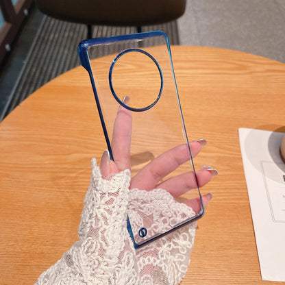 transparent blue Oppo F27 Pro 5G case