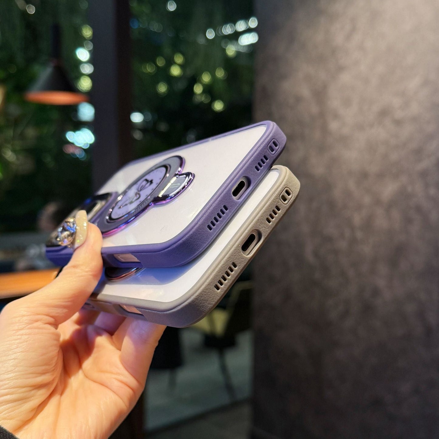 iPhone 16 Pro / 16 Pro Max Luxury Butterfly Ring Stand Shockproof Magnetic Case