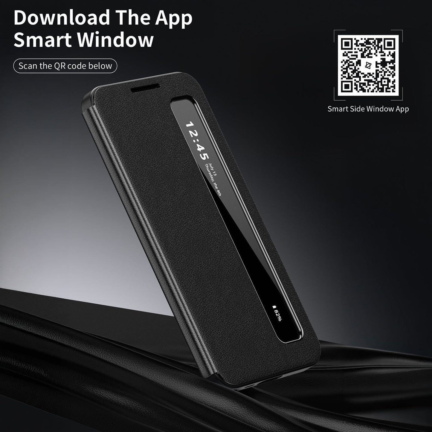 Samsung Galaxy S25 5G Smart Side Window Flip Leather Case