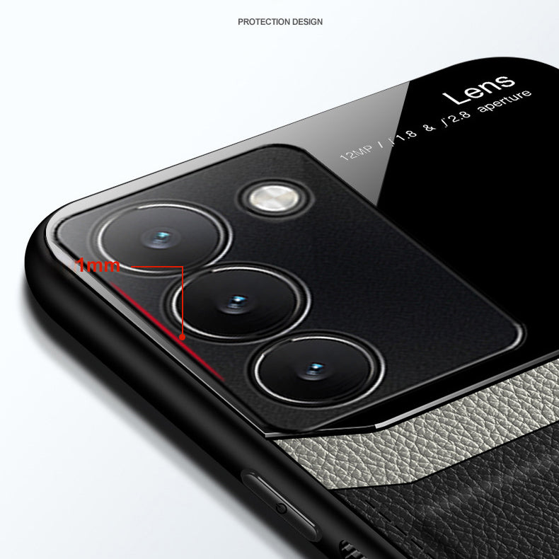 Vivo Y200e 5G Premium Leather Lens Protective Case