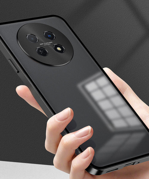 Oppo F31 Pro+ 5G Aluminium Metal Bumper Shield Transparent Back Case