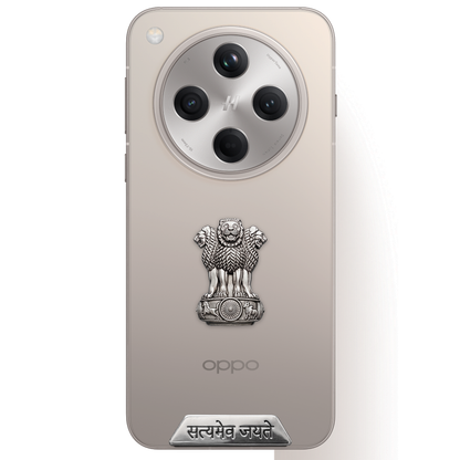 OPPO Find X8 5G Compatible Satyamev Jayate 3D Metal Emblem Sticker