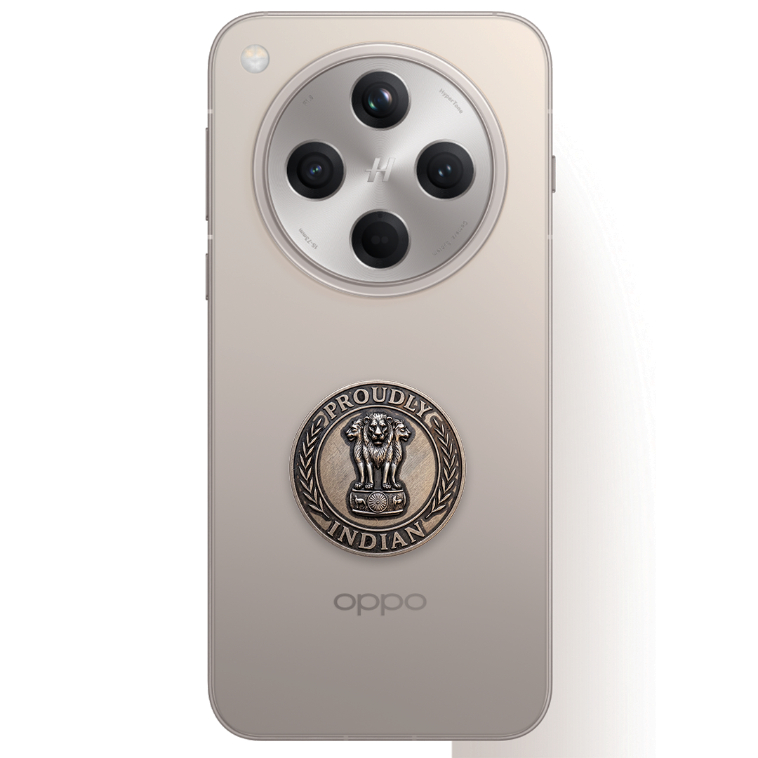 OPPO Find X8 5G Compatible Satyamev Jayate 3D Metal Emblem Sticker