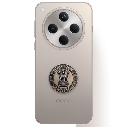 OPPO Find X8 5G Compatible Satyamev Jayate 3D Metal Emblem Sticker