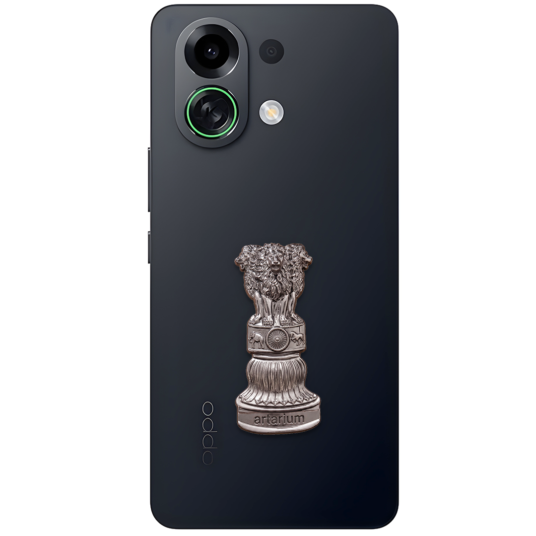 Oppo K13 Turbo 5G Compatible Satyamev Jayate 3D Metal Emblem Sticker