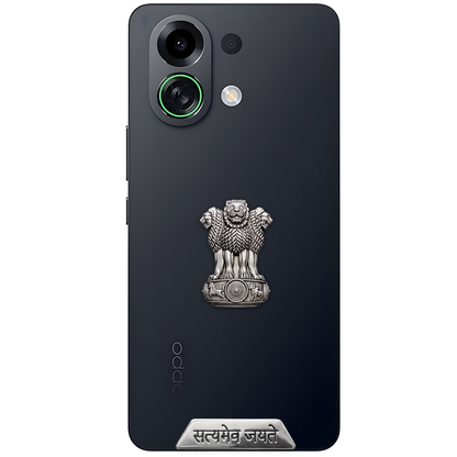 Oppo K13 Turbo 5G Compatible Satyamev Jayate 3D Metal Emblem Sticker