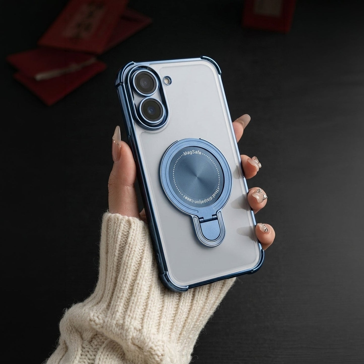 OnePlus Nord CE5 5G Luxury Four Corner Invincible Bracket Ring Stand Case