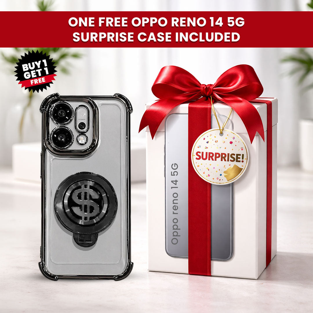 Oppo Reno14 5G Four Corner Airbags 100% Original Astro Money Magnet Rotating Dollar Case