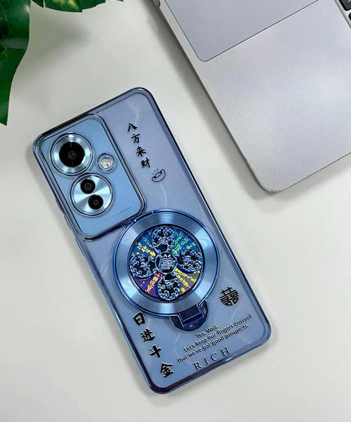 Oppo F25 Pro 5G Rich Manifestation Reflective Fidget Rotating Back Case