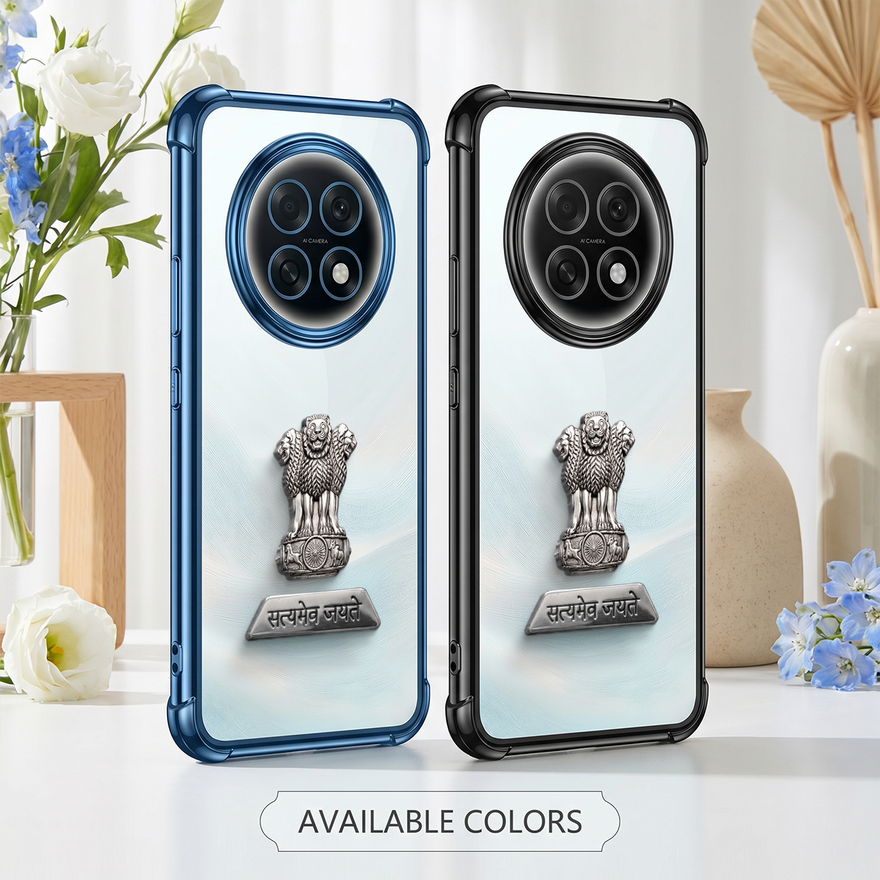 Oppo F31 Pro+ 5G Satyamev Jayate 2-in-1 Emblem Transparent Shockproof Airbag Case