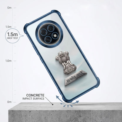 Oppo F31 Pro+ 5G Satyamev Jayate 2-in-1 Emblem Transparent Shockproof Airbag Case