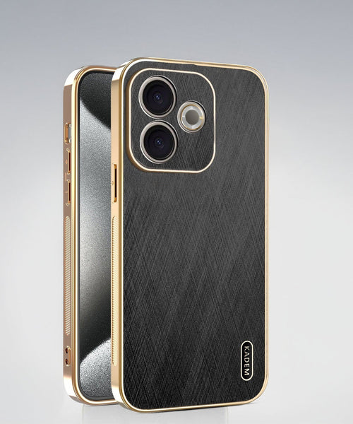 Oppo A5 Pro 5G Premium Electroplated Frame Gold Thread Pattern Soft Case