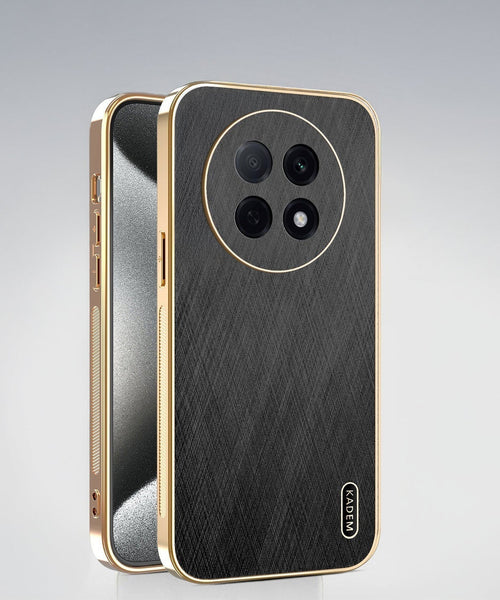 Oppo F31 Pro+ 5G Premium Electroplated Frame Gold Thread Pattern Soft Case (Buy 1 Get 1 Free Surprise Cover)