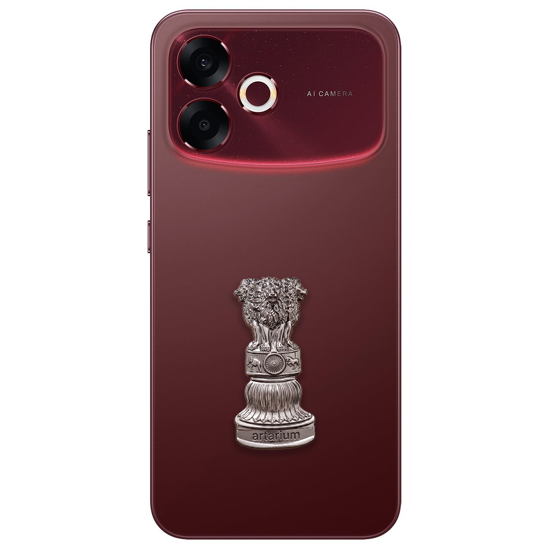 Oppo F33 Pro 5G Compatible Satyamev Jayate 3D Metal Emblem Sticker