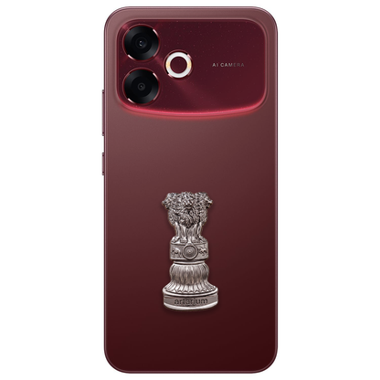 Oppo F33 Pro 5G Compatible Satyamev Jayate 3D Metal Emblem Sticker
