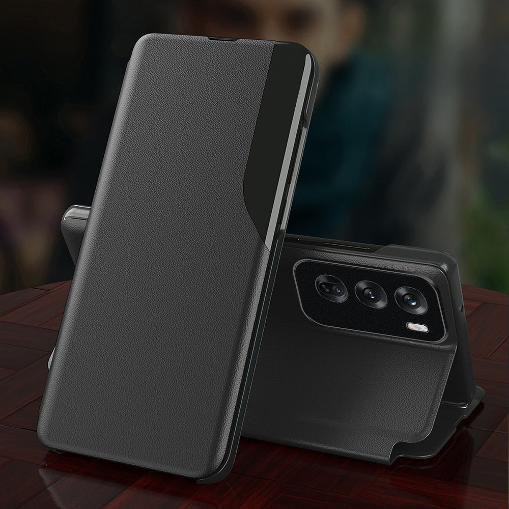 Oppo Reno12 5G Luxury Half Window Leather Flip Case