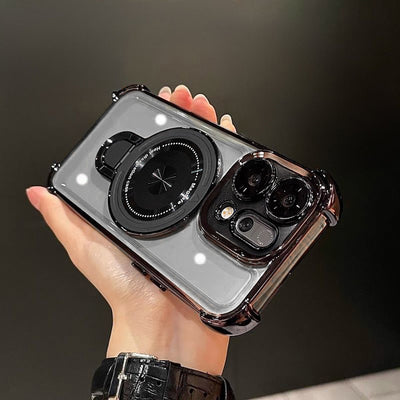 Oppo Reno 14 Pro 5G Luxury Four Corner Invincible Bracket Ring Stand Case