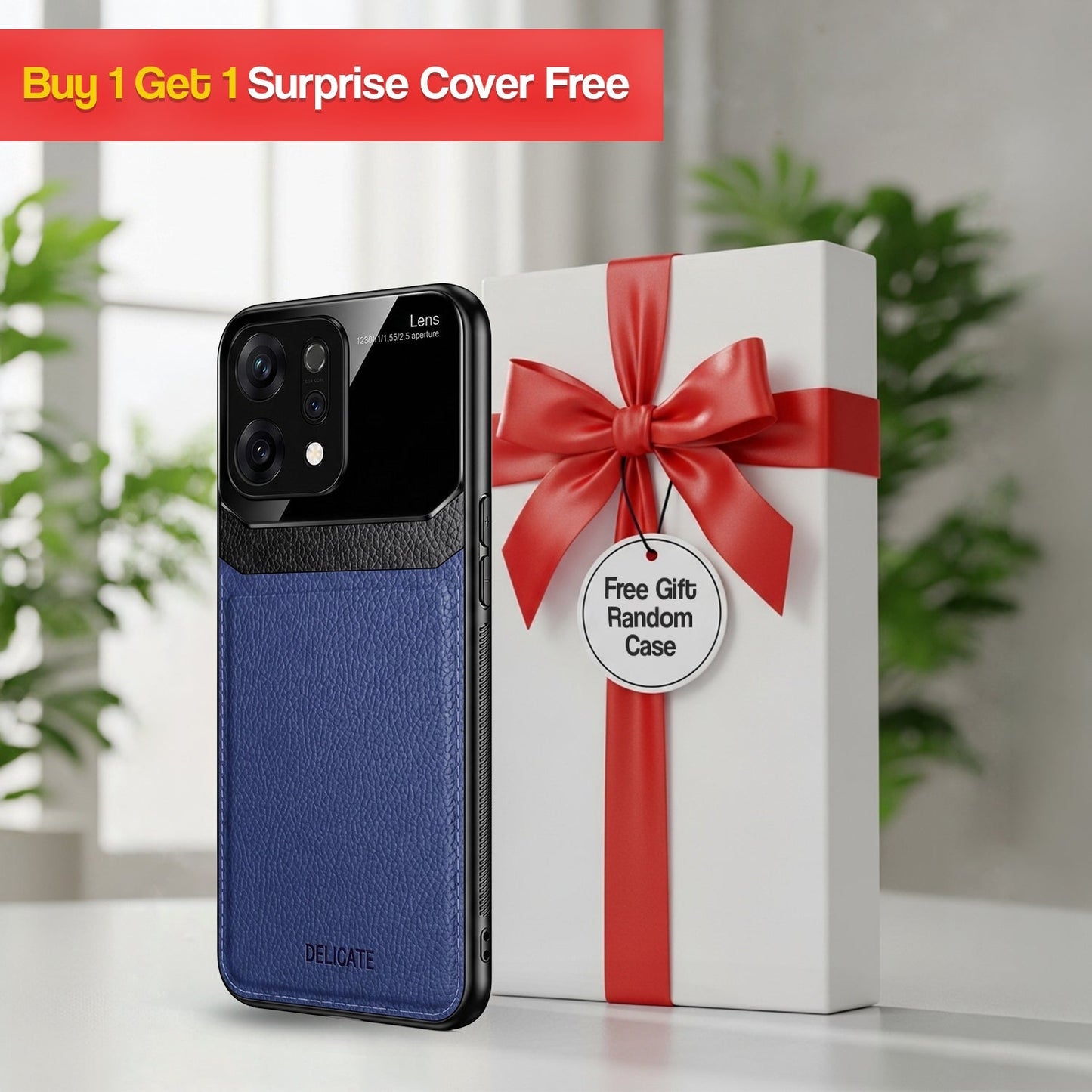 Oppo Reno 14 5G Premium Leather Lens Protective Case