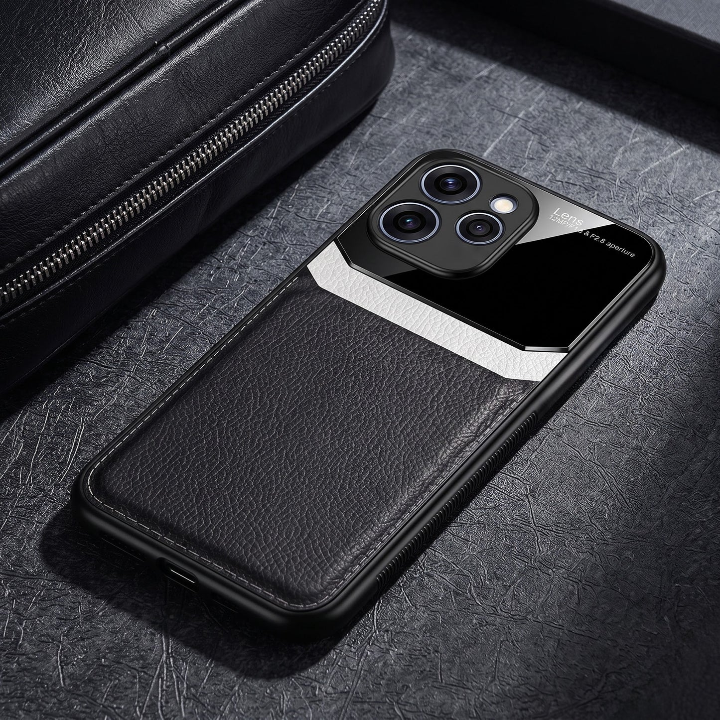 Oppo Reno 15 Pro Mini 5G Premium Leather Lens Protective Case