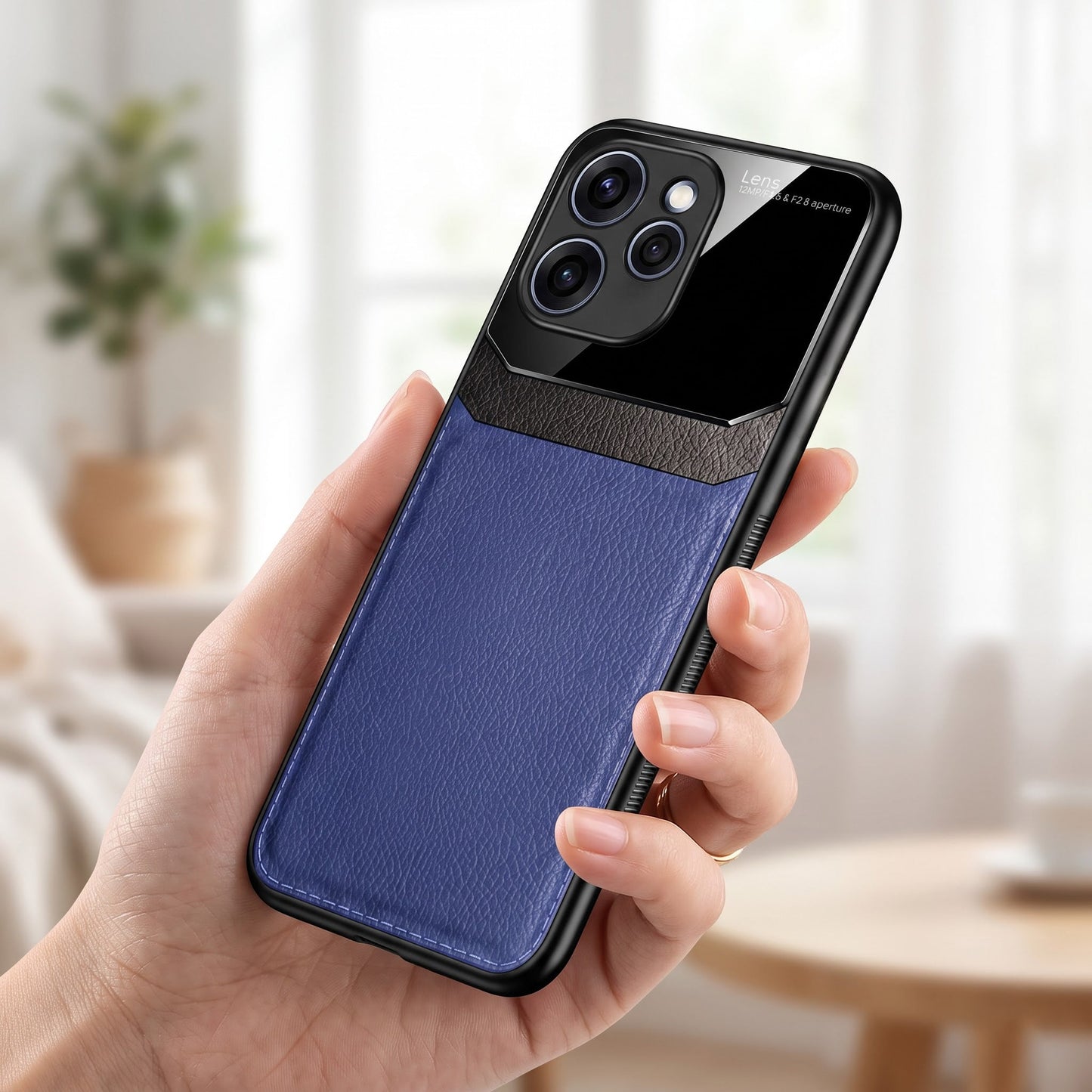 Oppo Reno 15 Pro Mini 5G Premium Leather Lens Protective Case