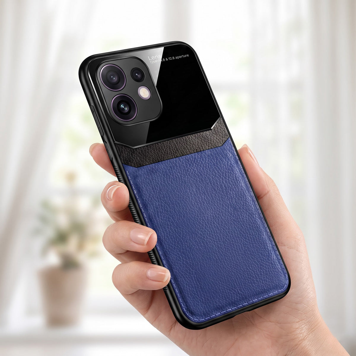 Oppo Reno 16 5G Premium Leather Lens Protective Case