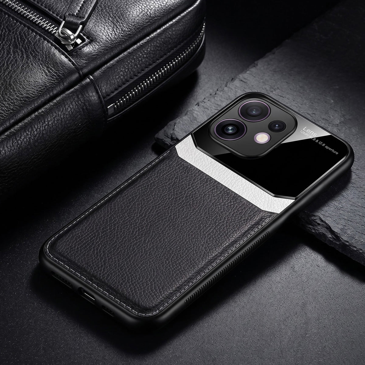 Oppo Reno 16 5G Premium Leather Lens Protective Case