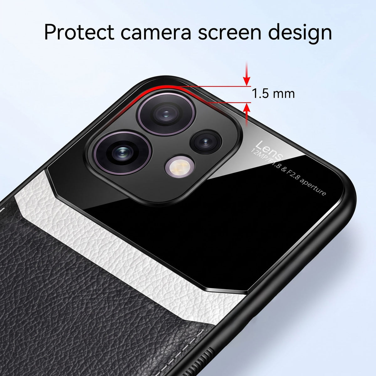 Oppo Reno 16 5G Premium Leather Lens Protective Case