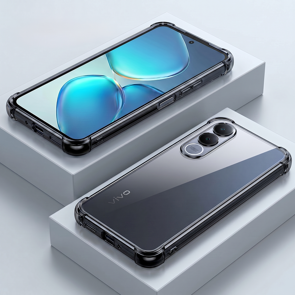 Vivo V70 FE 5G Anti-Yellow Electroplating Transparent Airbags Case
